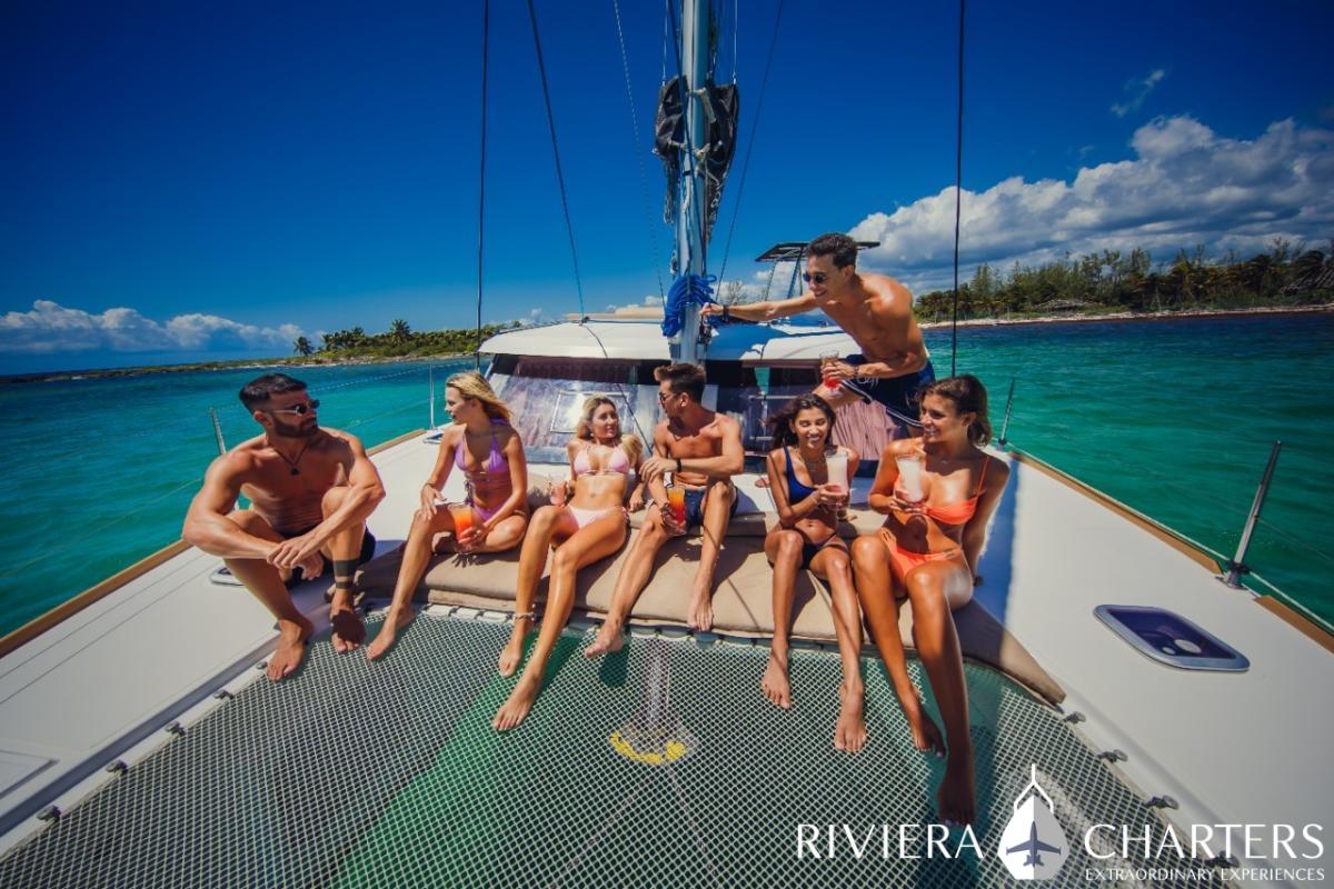 34-Ft-Aventura-Catamaran-yacht-rental-in-Tulum-and-Puerto-Aventuras-by-Riviera-Charters-6