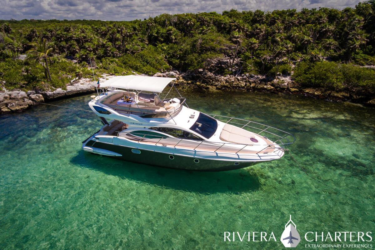43-Ft-Azimut-Yacht-Tulum-and-Riviera-Maya-yacht-rental-and-bachelorette-party-by-Riviera-Charters-8