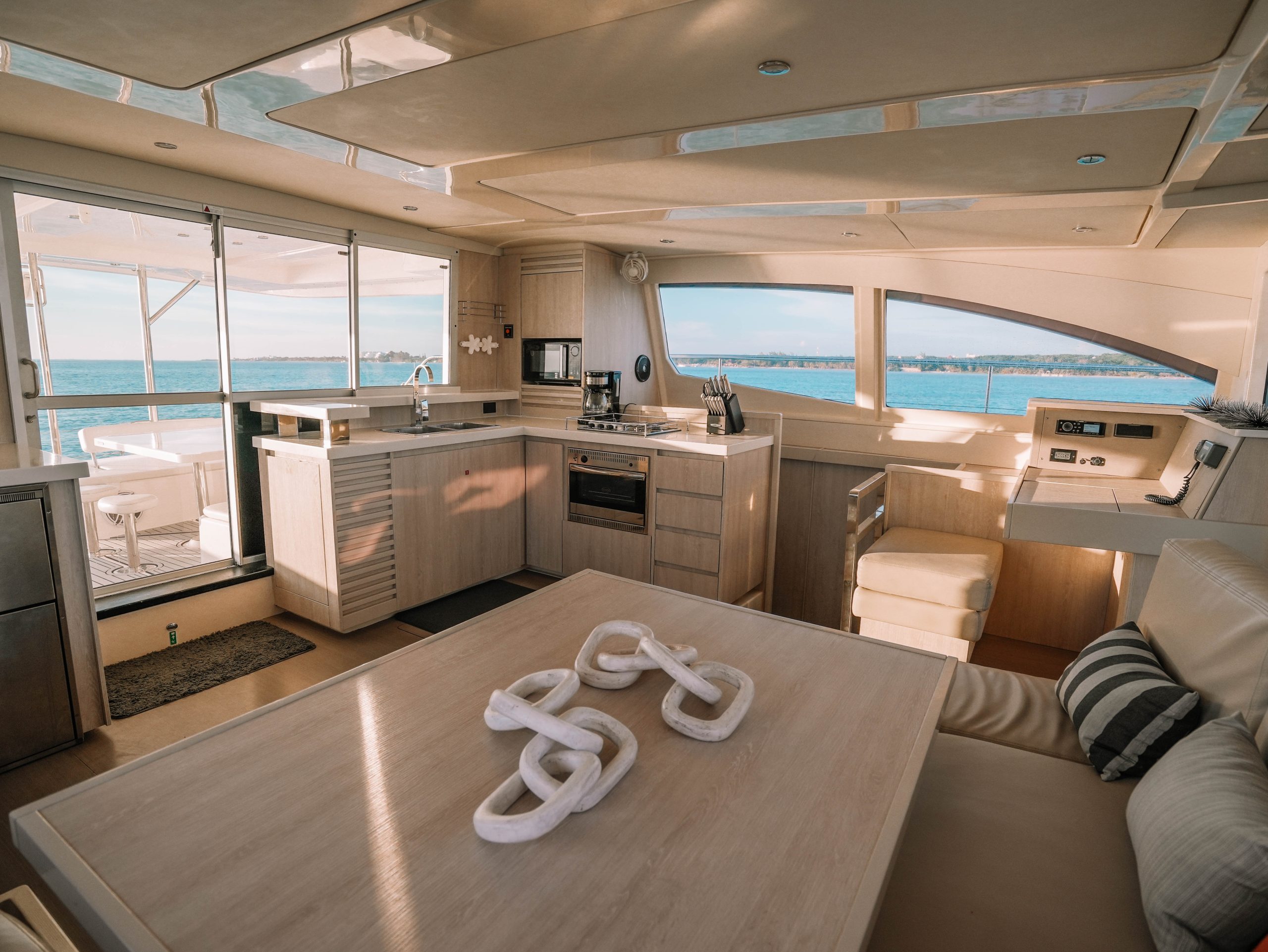51 Ft Leopard Vibe Catamaran Cancun by Riviera Charters (Indoor Kitchen)