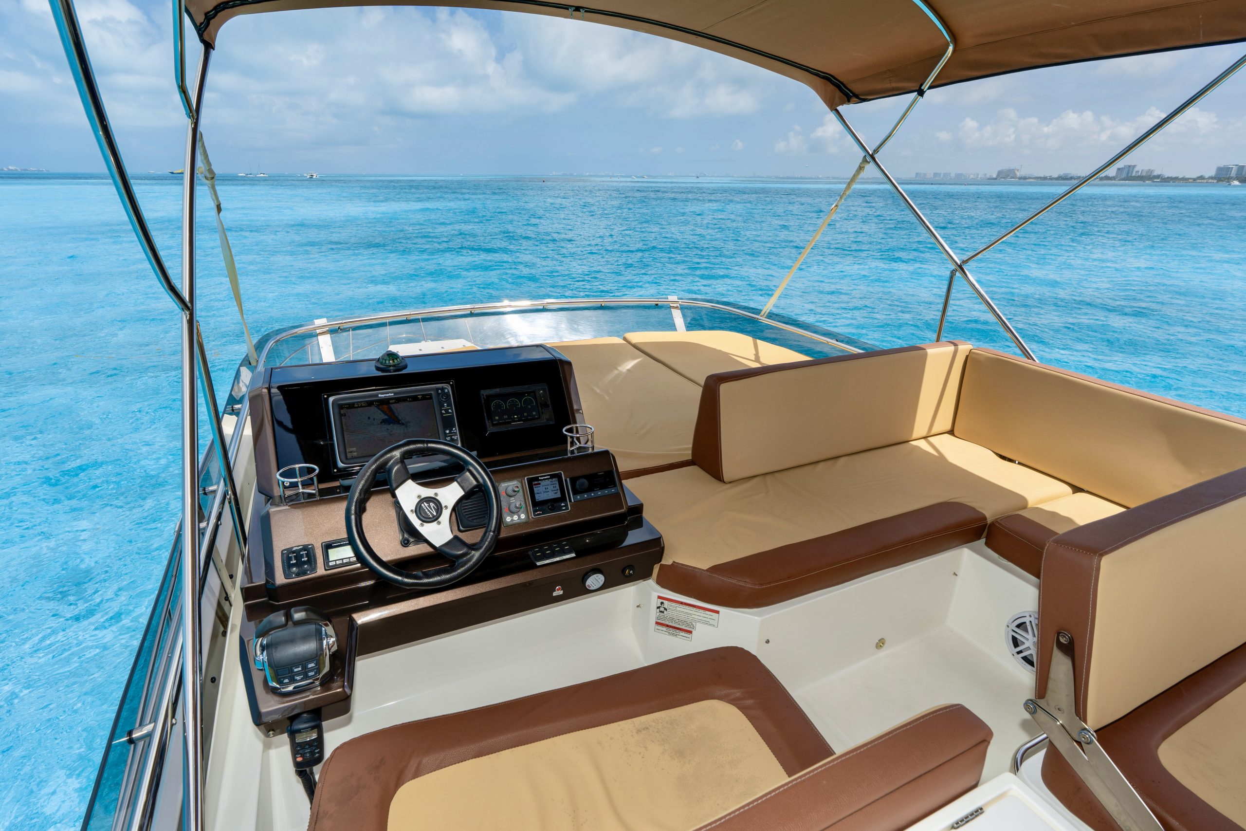 55 Ft Galeon with flybridge Cancun yacht rental in Cancun by Riviera Charters 10