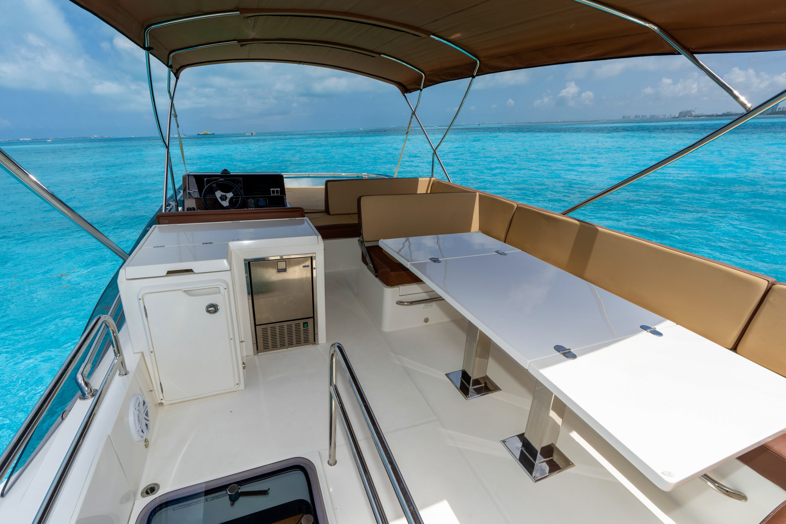 55 Ft Galeon with flybridge Cancun yacht rental in Cancun by Riviera Charters 111