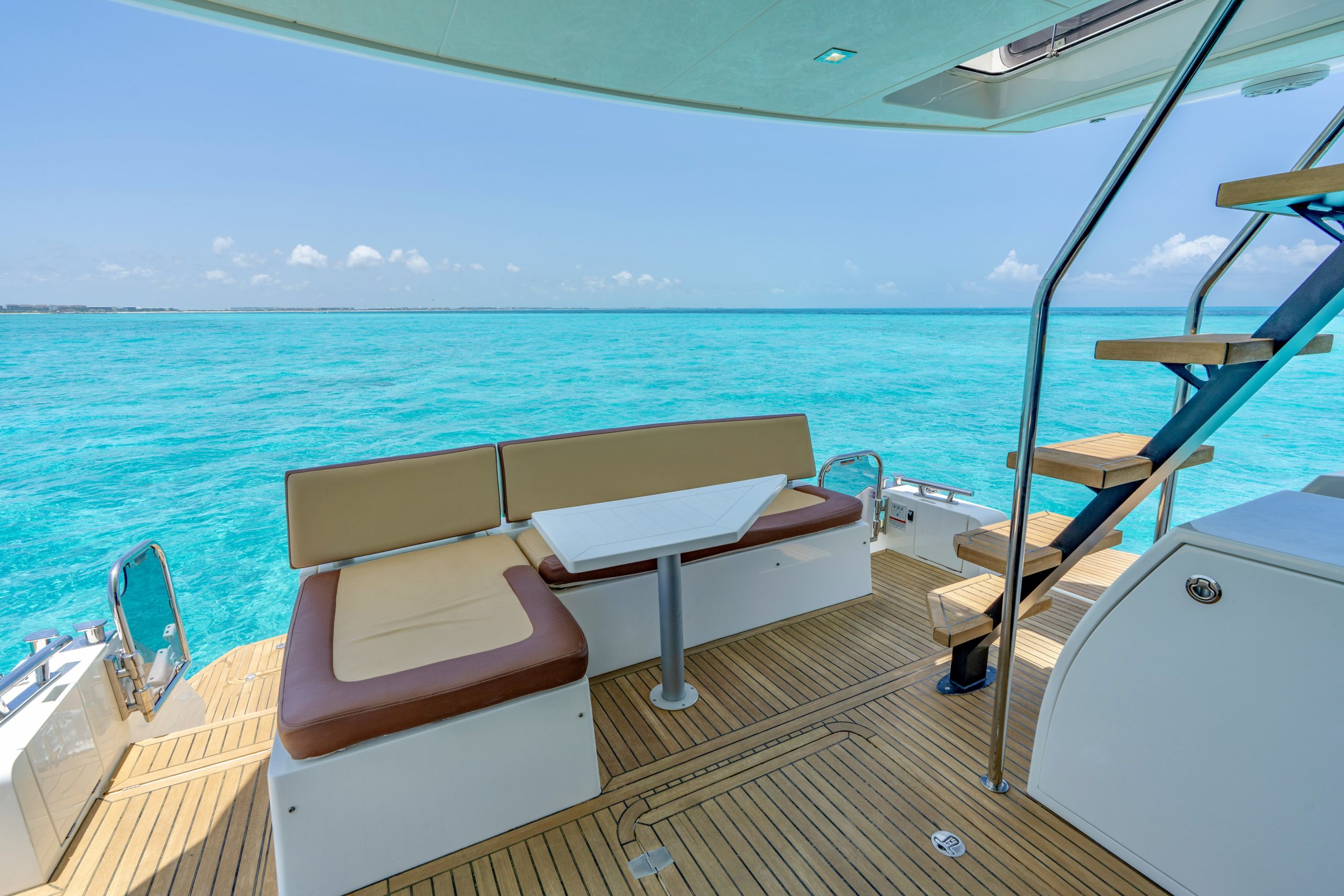 55 Ft Galeon with flybridge Cancun yacht rental in Cancun by Riviera Charters 12