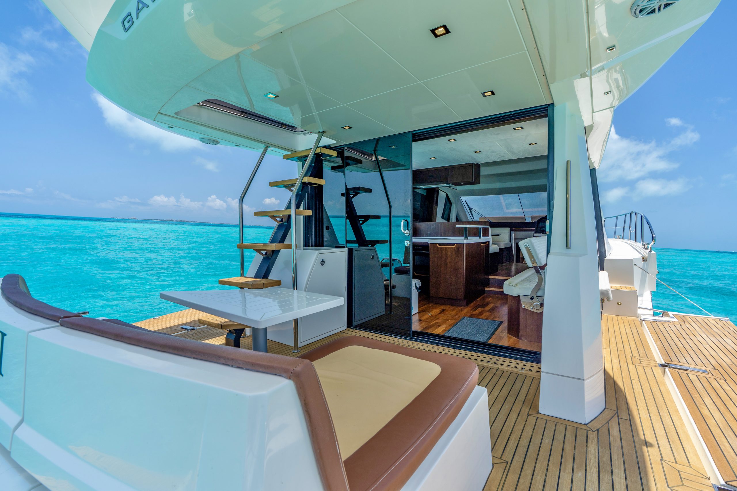 55 Ft Galeon with flybridge Cancun yacht rental in Cancun by Riviera Charters 14