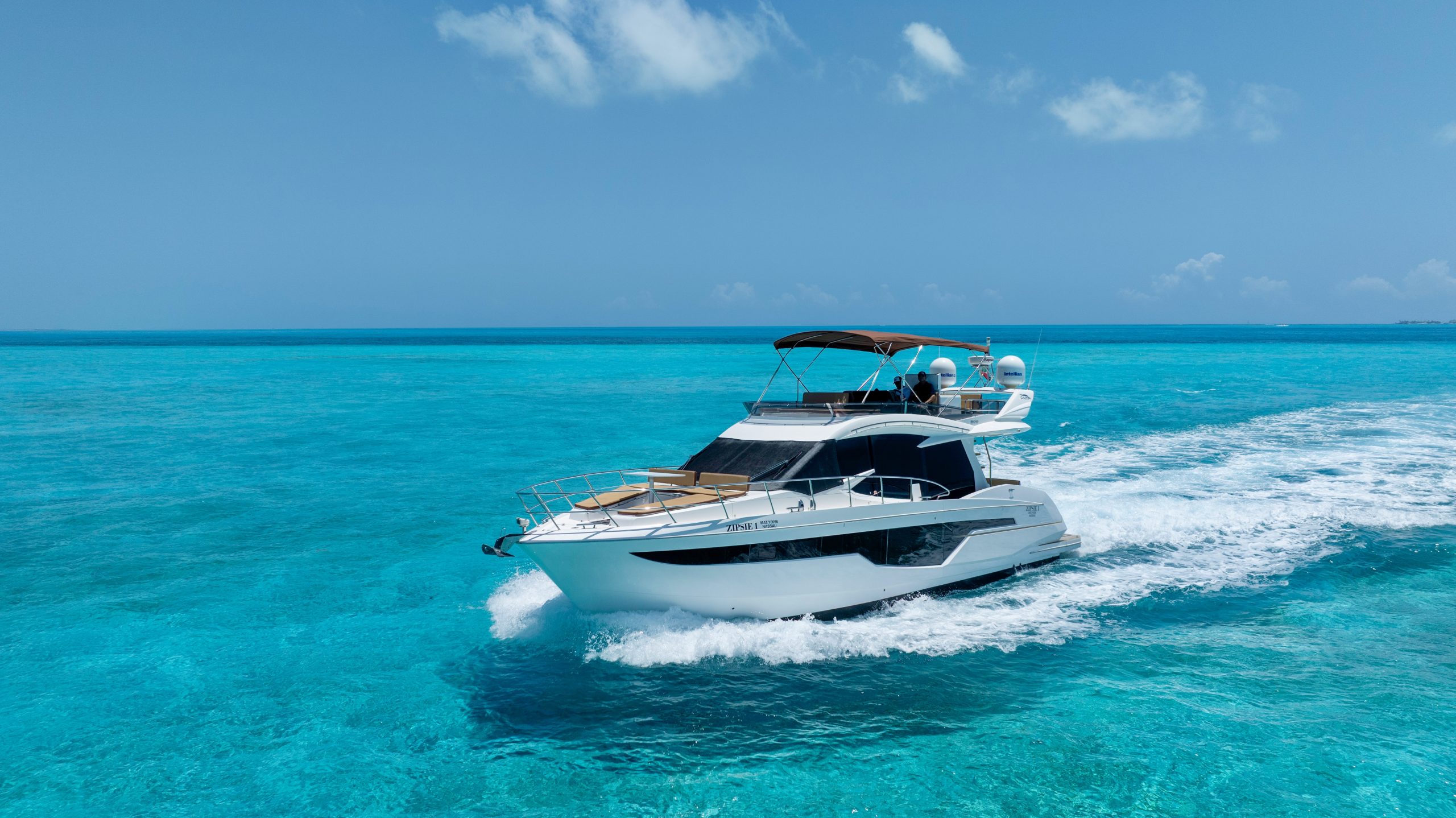 55 Ft Galeon with flybridge Cancun yacht rental in Cancun by Riviera Charters 4