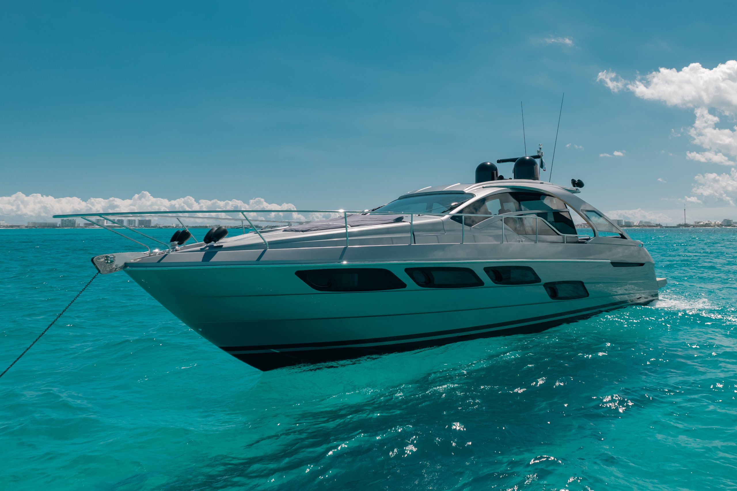 56 Ft Pershing yacht rental in Cancun by Riviera Charters (1)