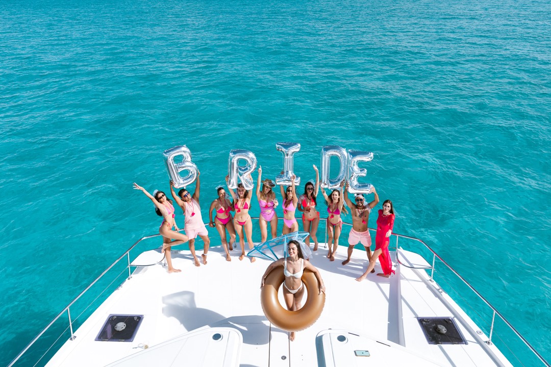 Bachelorette-party-Tulum-private-yacht-and-catamaran-rental-by-Riviera-Charters-2