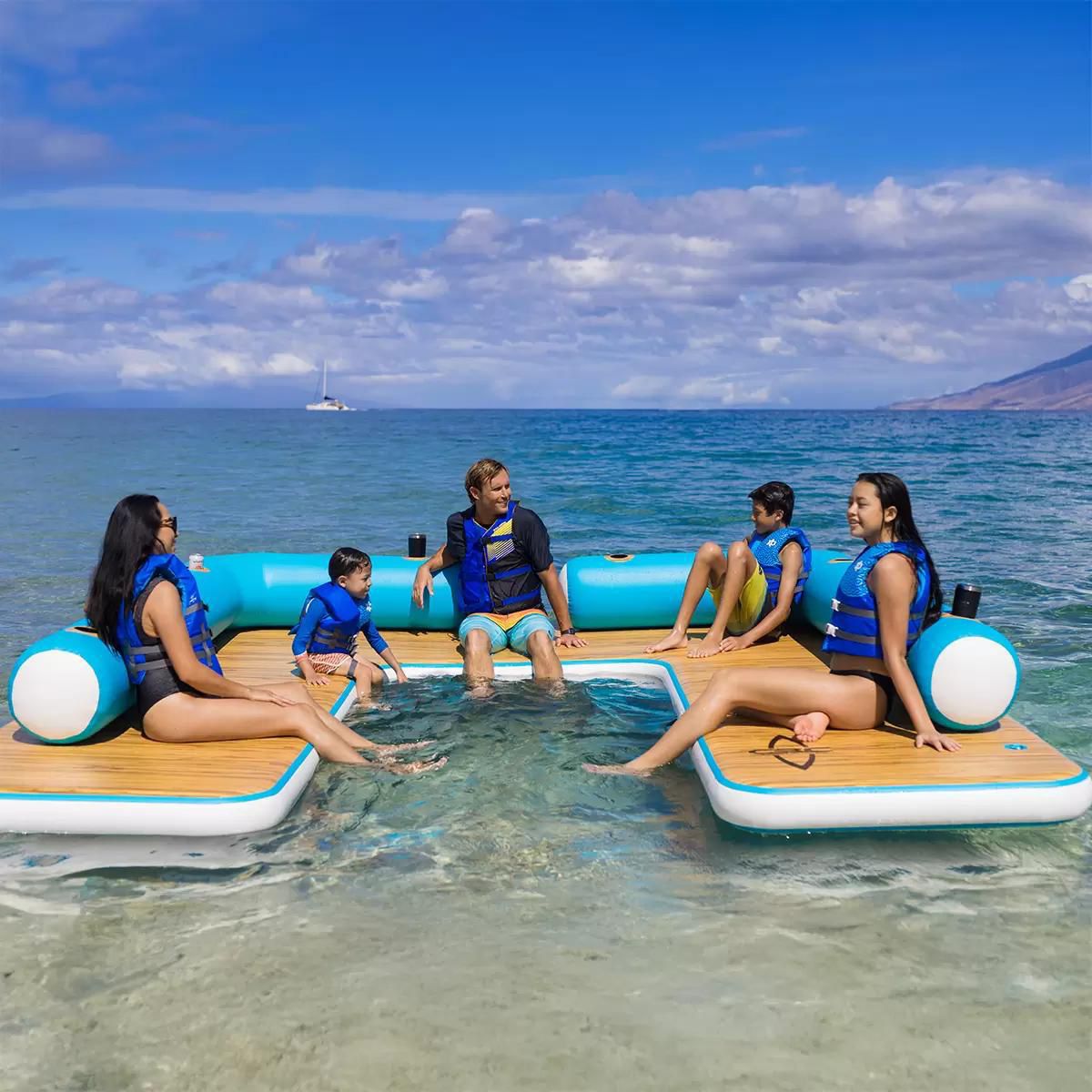 Floating Floating Lounge Platform yacht rental in Cancun and Tulum 2