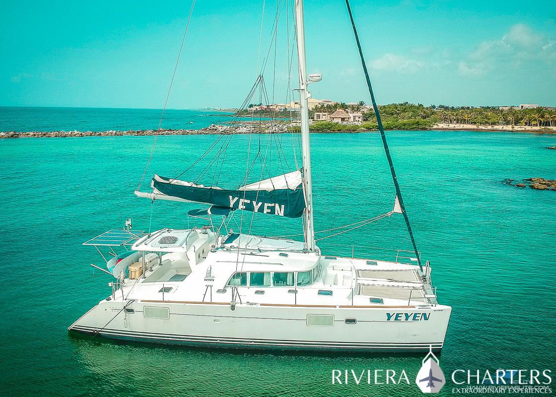 44 Ft Lagoon Catamaran yacht rental in Tulum and Puerto Aventuras by Riviera Charters 1