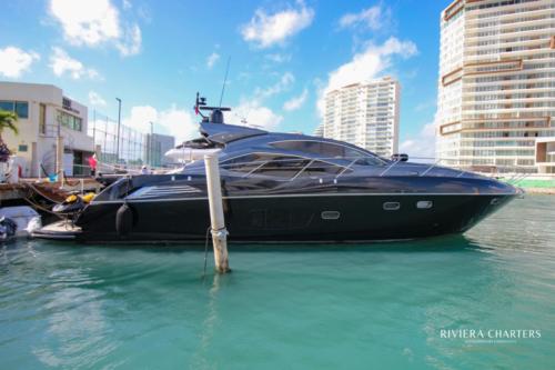 64 Ft Sunseeker Predator yacht rental in Cancun by Riviera Charters 1