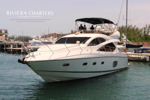 64-Ft-Sunseeker-Manhattan-with-flybridge-in-Cancun-and-Isla-Mujeres-by-Riviera-Charters-40