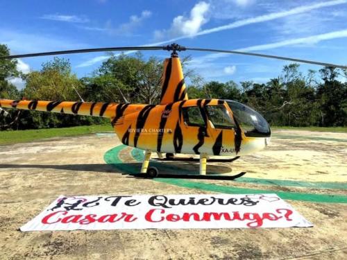 Cancun helicopter wedding proposal by riviera charters (1)